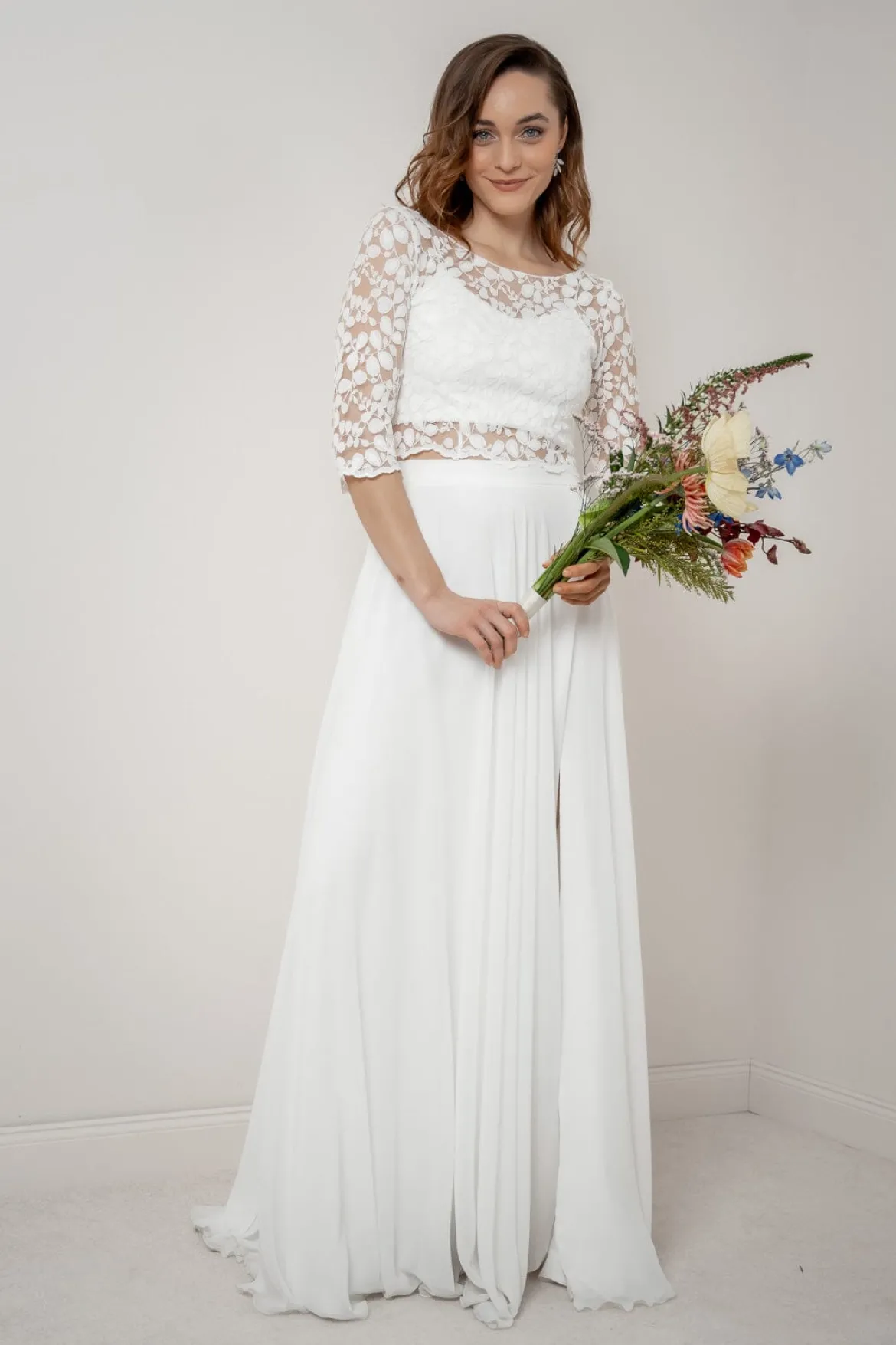 Halbtransparentes Braut Top – Heda noni