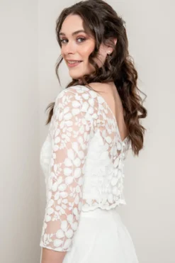 Halbtransparentes Braut Top – Heda noni