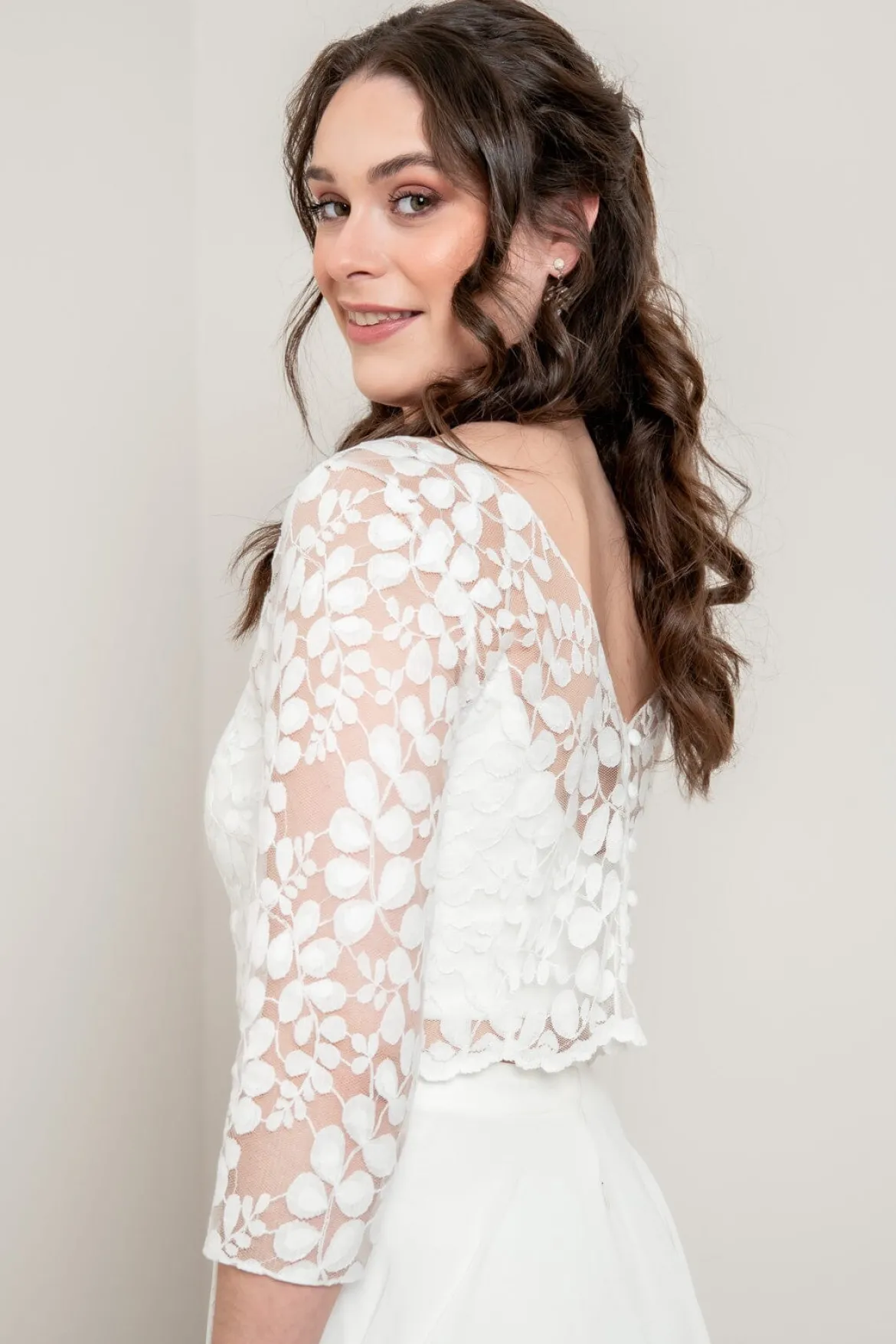 Halbtransparentes Braut Top – Heda noni