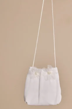 Kommuniontasche aus Chiffon mit Blüten