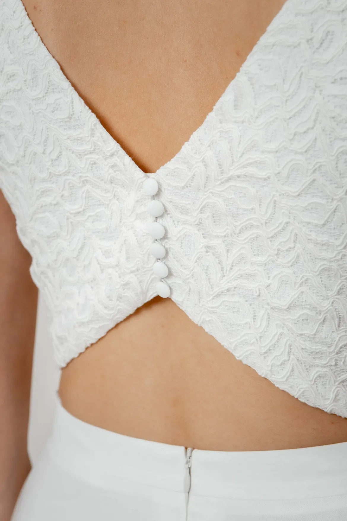 Kurzes Spitzen-Braut Top – Timea noni