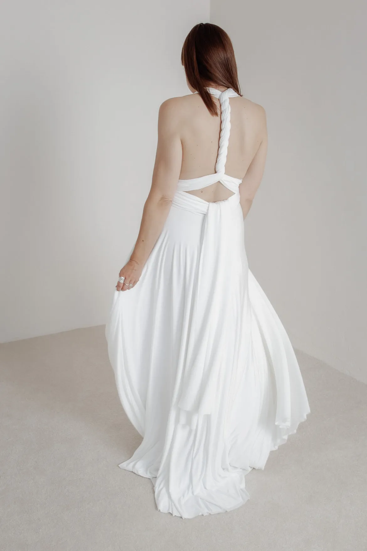 Langes Ballkleid zum Binden – Ballgown Ivory Twobirds