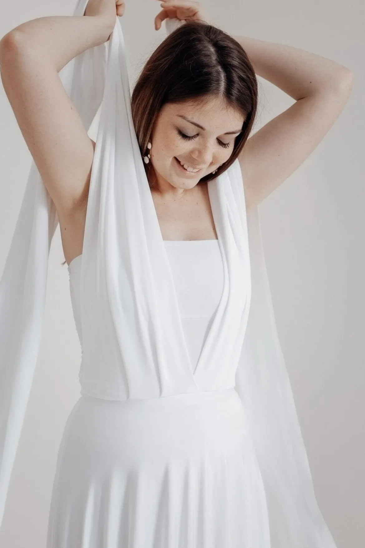 Langes Ballkleid zum Binden – Ballgown Ivory Twobirds