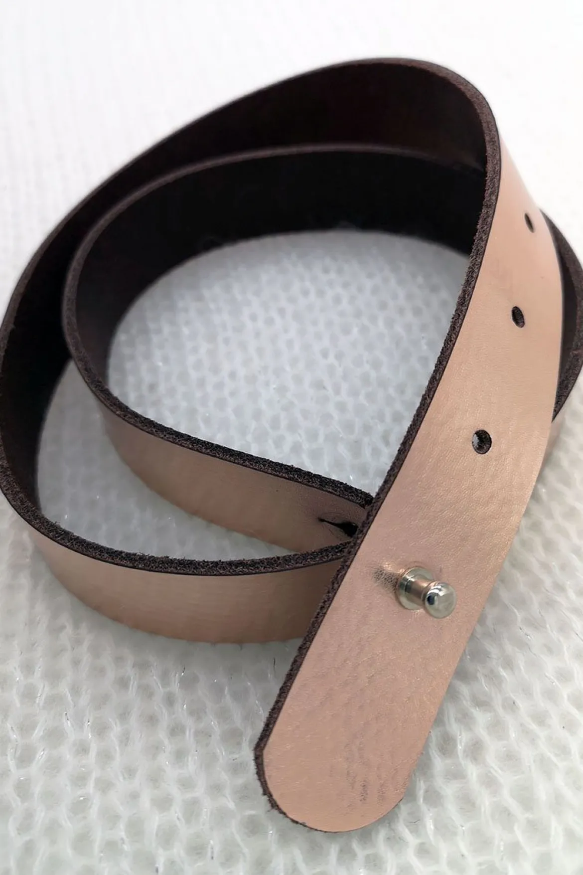 Leder-Brautgürtel in Roségold