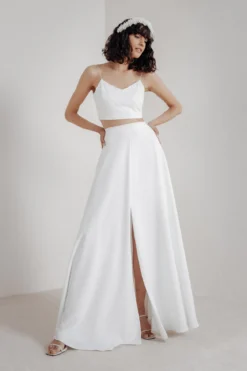 Maxi-Braut Rock mit Schlitz – Lunamae noni
