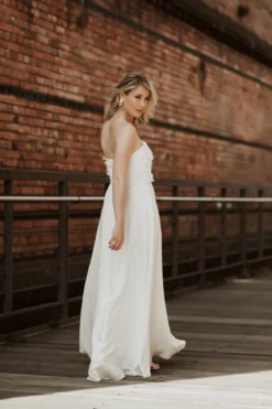 Maxi-Braut Rock mit Schlitz – Lunamae noni