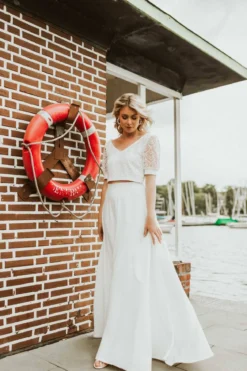 Maxi-Braut Rock mit Schlitz – Lunamae noni