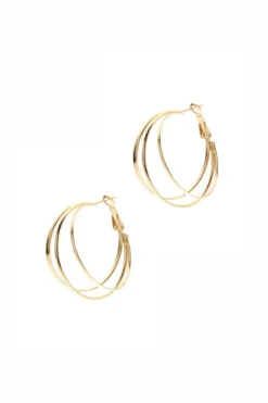Mehrlagige Creolen in Gold