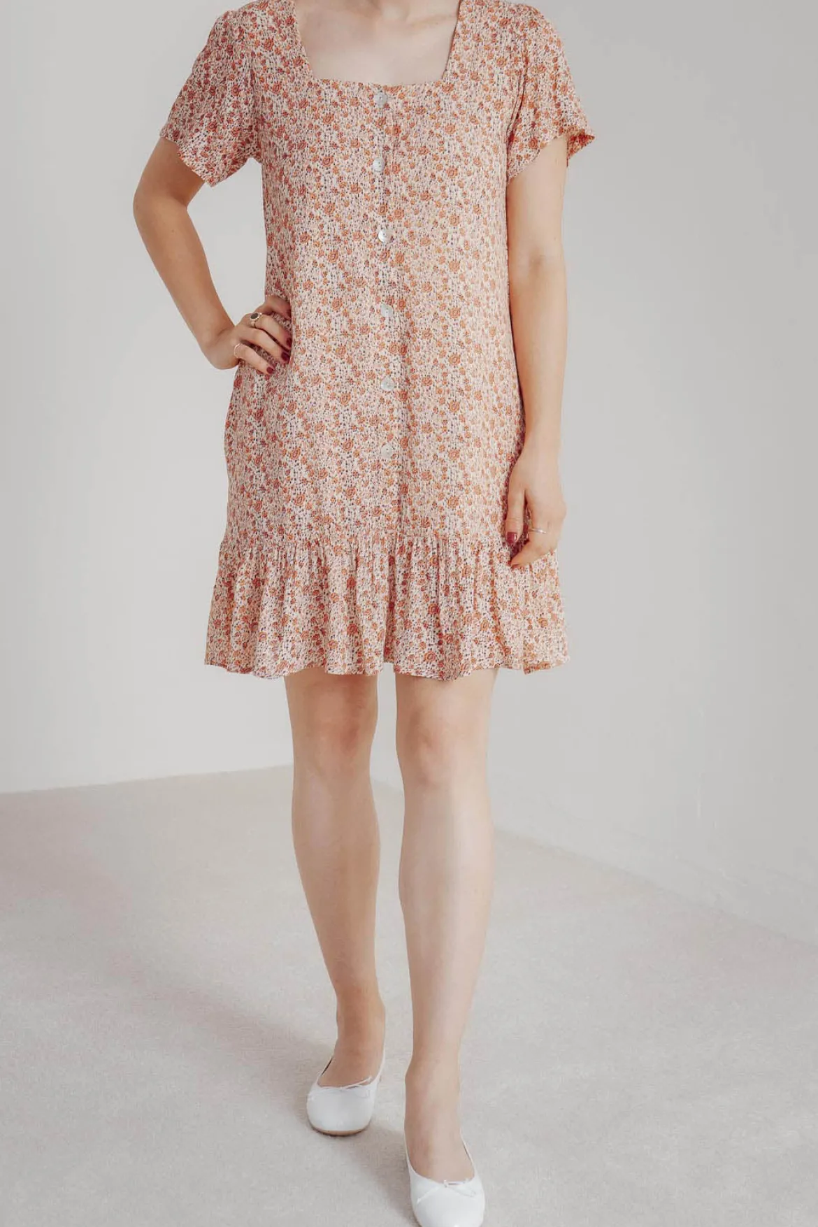 Mini-Kleid mit Blumenprint