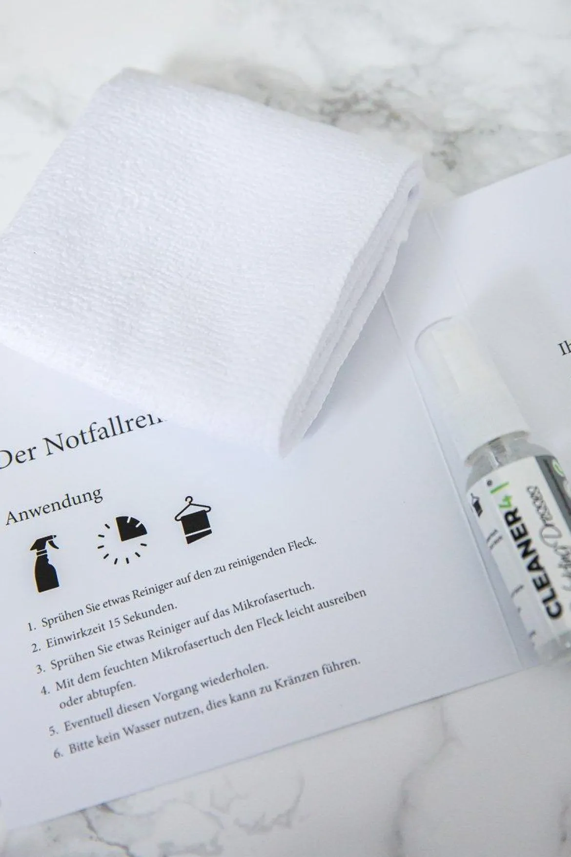 Notfall-Set gegen Flecken, Sprüh-Reiniger für das Hochzeitskleid - Cleaner 4 Wedding Dresses