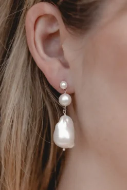 Ohrhänger mit großen Perlen – Saltwater Drops
