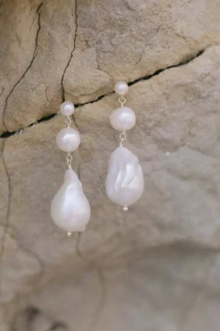 Ohrhänger mit großen Perlen – Saltwater Drops