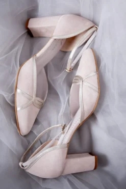 Pastellfarbene Brautschuhe – Nowi Powder Pink Suede