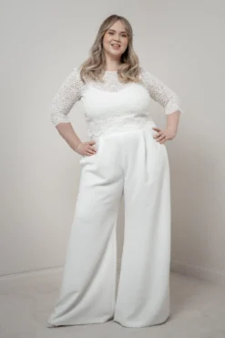 Plus Size Braut Hose mit weitem Bein – Zari noni Curvy