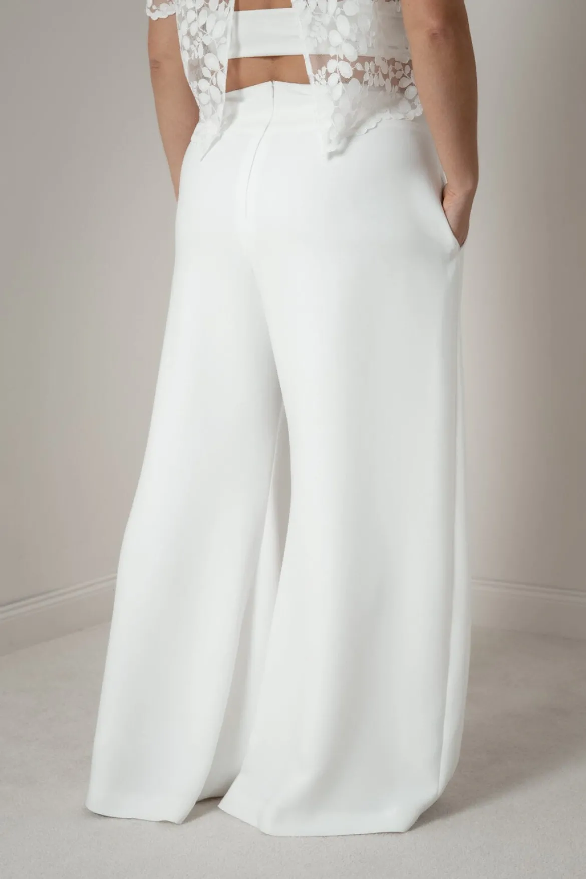 Plus Size Braut Hose mit weitem Bein – Zari noni Curvy