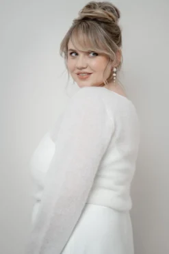 Plus Size Braut Pullover aus Mohair-Strickmix – Suvi noni Curvy