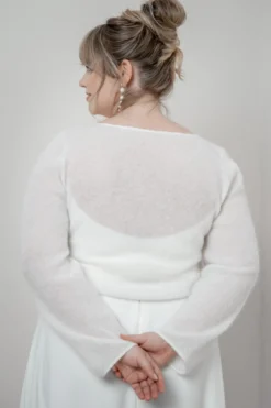 Plus Size Braut Pullover aus Mohair-Strickmix – Suvi noni Curvy