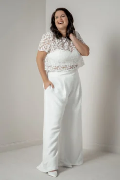 Plus Size Braut Top aus Blätterspitze – Aza noni Curvy