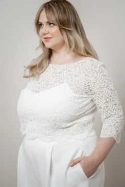 Plus Size Braut Top aus Vintage-Spitze – Florens noni Curvy