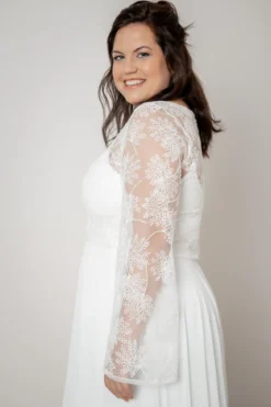 Plus Size Braut Top mit Trompetenärmeln – Safi noni Curvy