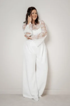 Plus Size Braut Top mit Trompetenärmeln – Safi noni Curvy