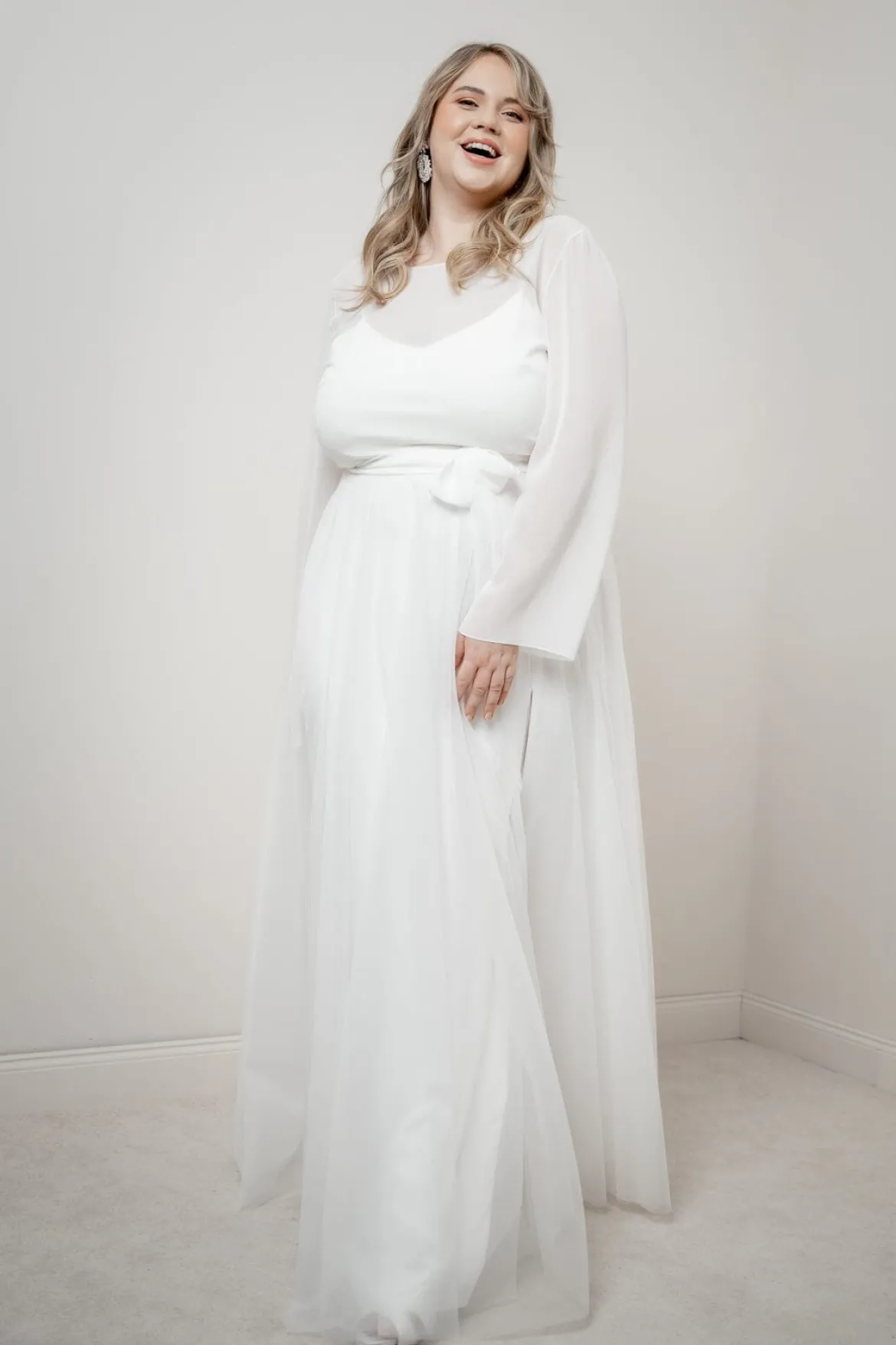 Plus Size Chiffon-Braut Top – Beeke noni Curvy