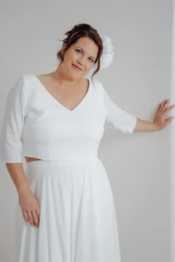 Plus Size Top mit V-Ausschnitten – Ona noni Curvy by you