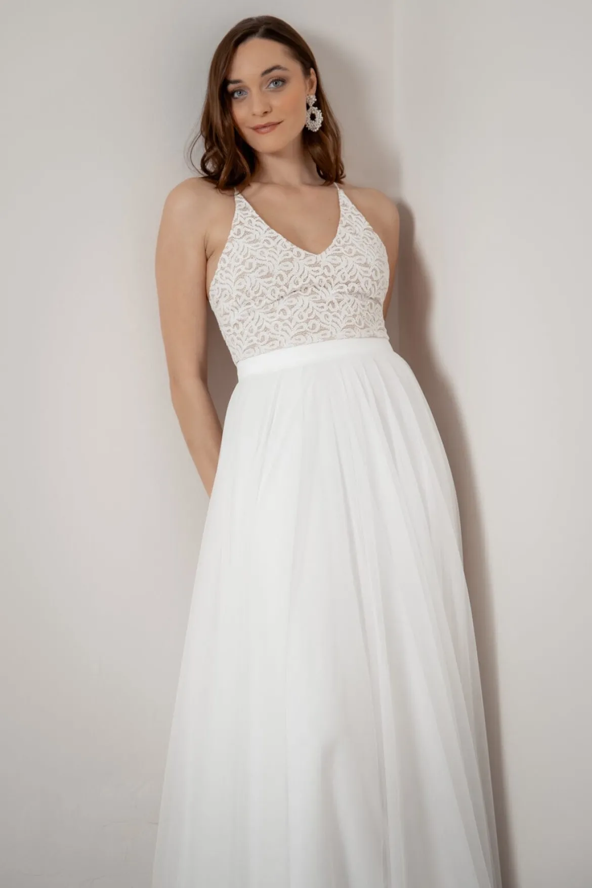 Rückenfreies Braut Top aus Vintage-Spitze – Filiz noni