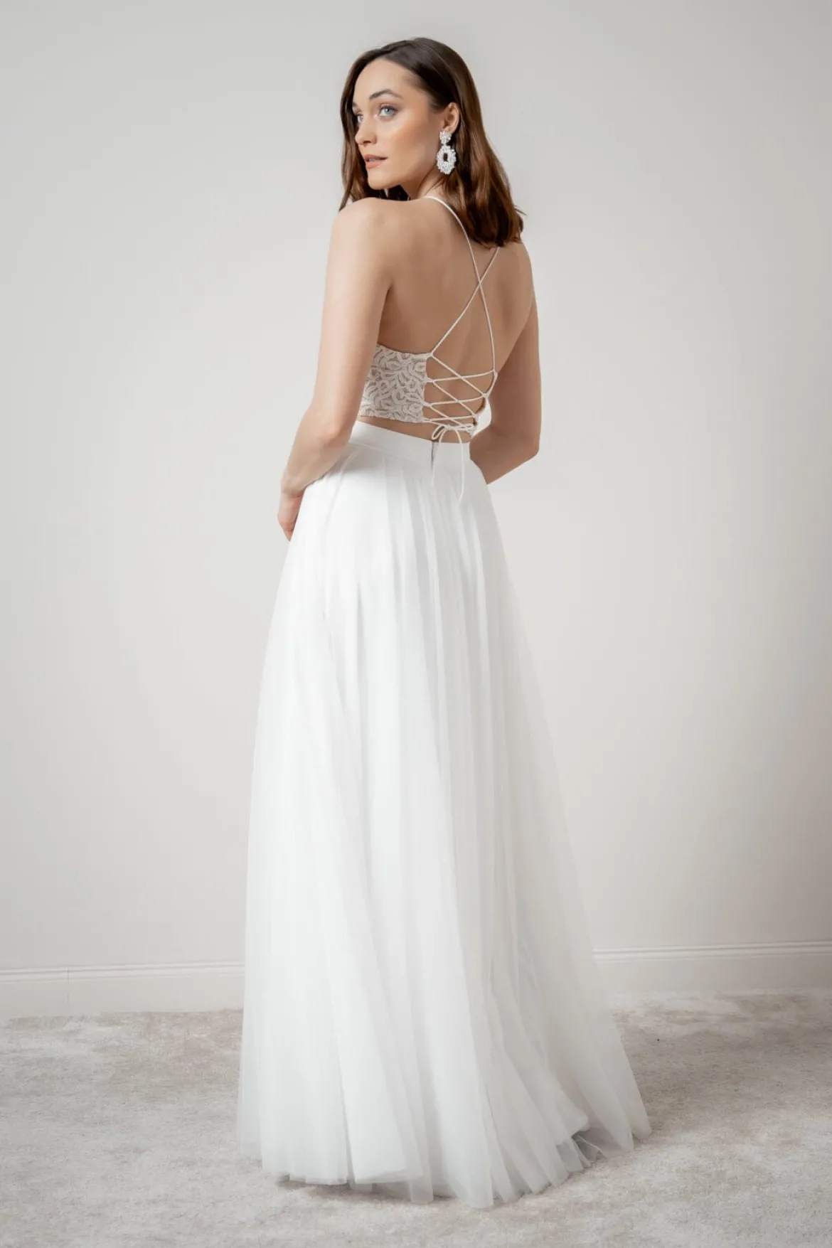 Rückenfreies Braut Top aus Vintage-Spitze – Filiz noni