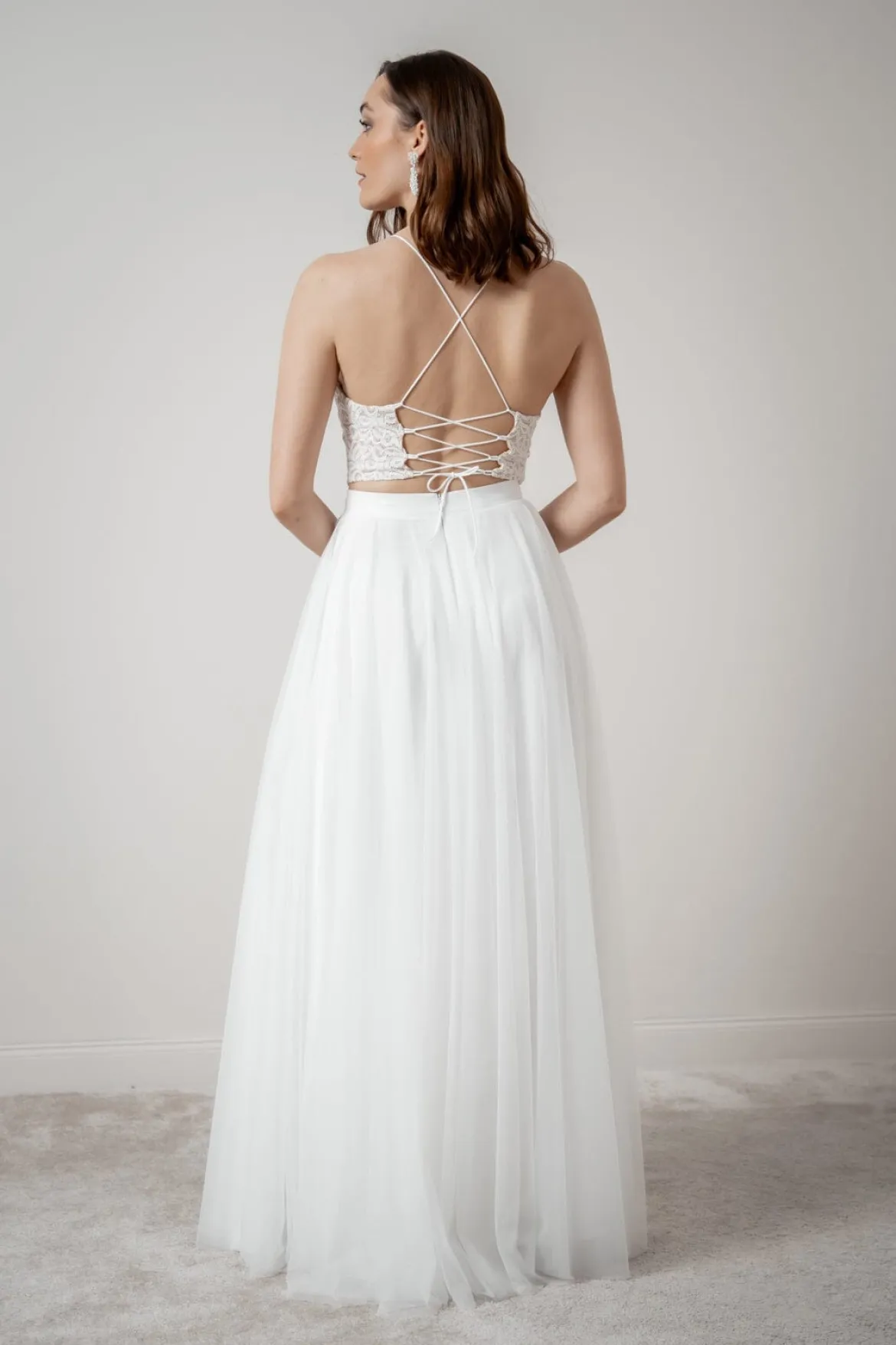 Rückenfreies Braut Top aus Vintage-Spitze – Filiz noni