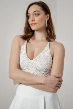 Rückenfreies Braut Top aus Vintage-Spitze – Filiz noni