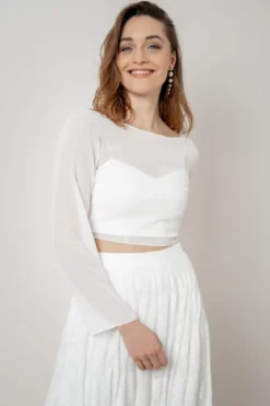 Rückenfreies Chiffon-Braut Top – Beeke noni