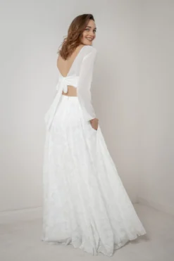 Rückenfreies Chiffon-Braut Top – Beeke noni