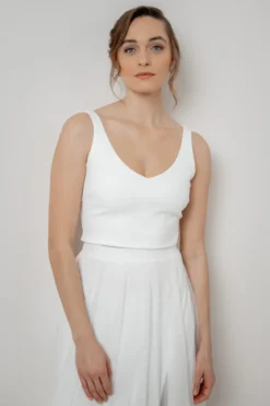 Ärmelfreies Braut Top – Majvi Ivory noni