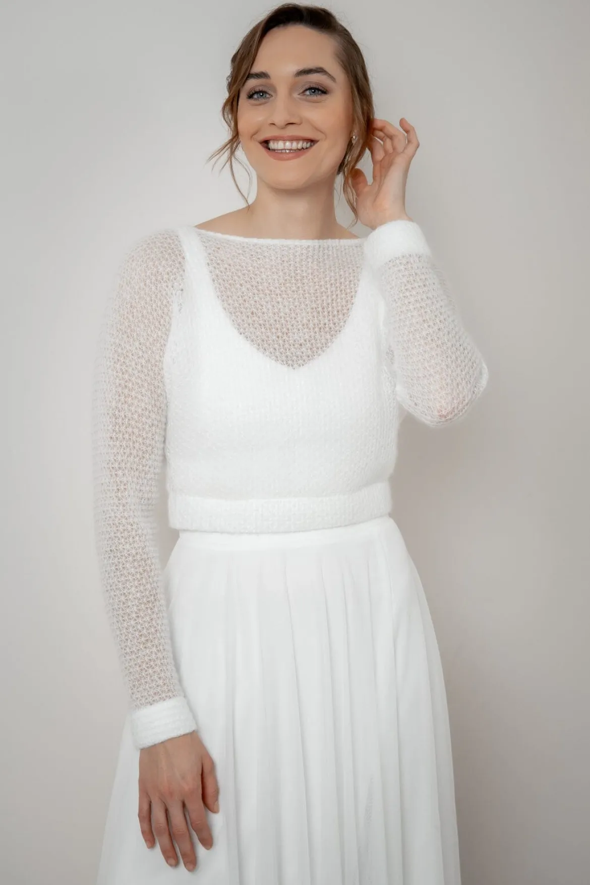 Ärmelfreies Braut Top – Majvi Ivory noni