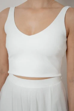 Ärmelfreies Braut Top – Majvi Ivory noni