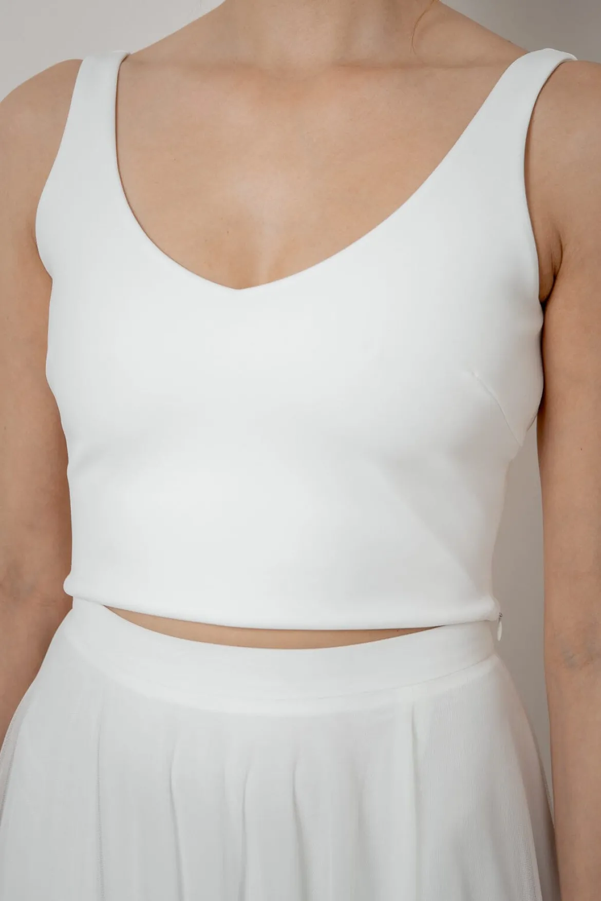 Ärmelfreies Braut Top – Majvi Ivory noni