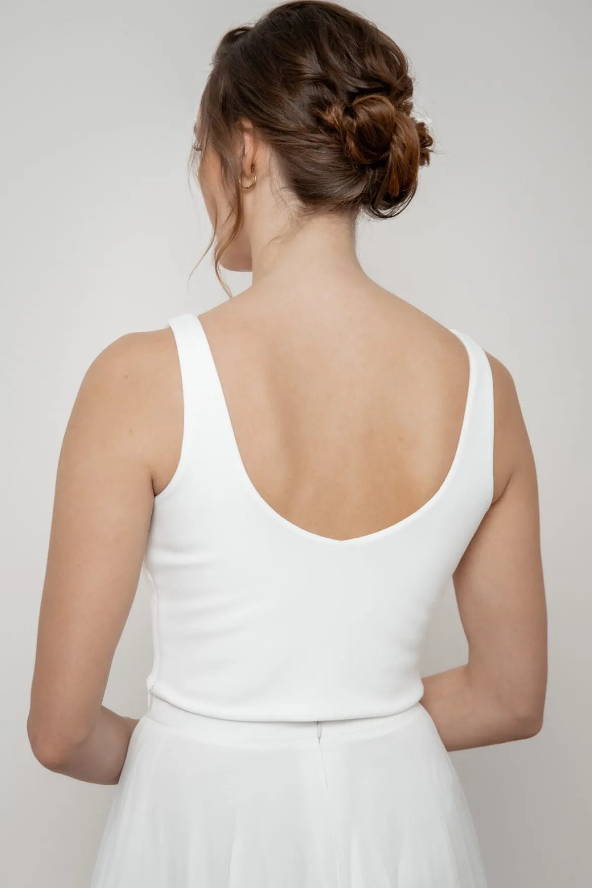 Ärmelfreies Braut Top – Majvi Ivory noni