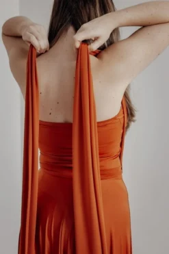 Rostrotes Tube-Top – Long Jersey Bandeau Rust Twobirds