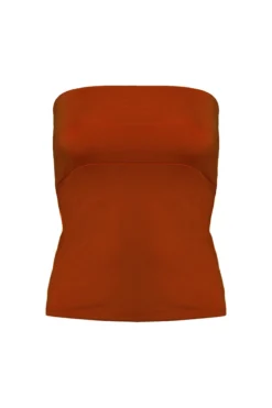 Rostrotes Tube-Top – Long Jersey Bandeau Rust Twobirds