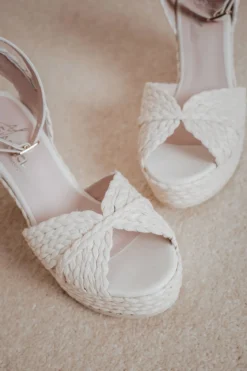 Sandalette mit Keilabsatz - Louna Pearl Raffia
