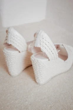 Sandalette mit Keilabsatz - Louna Pearl Raffia