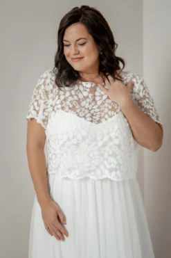 Schlichtes Top mit Herzausschnitt – Pina noni Curvy