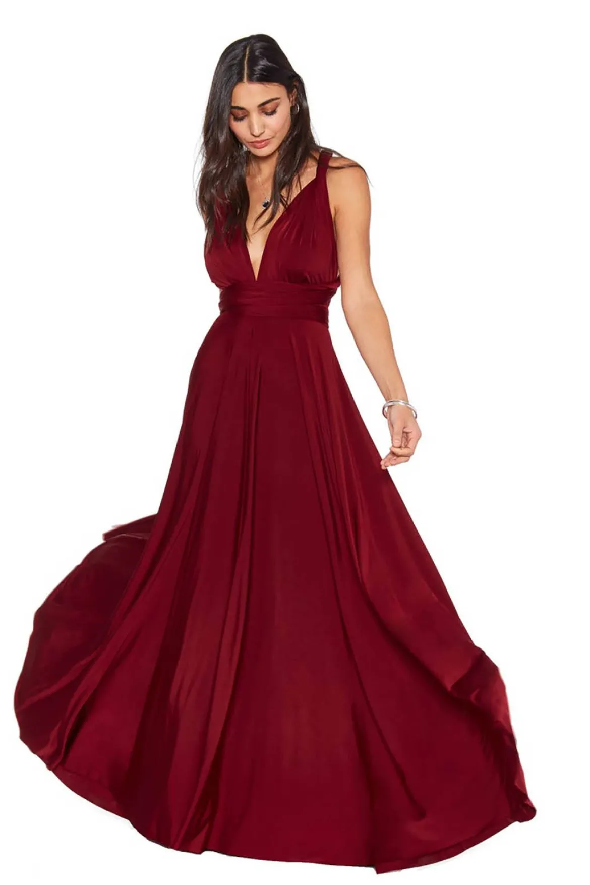 Schulterfreies Unterziehtop – Long Jersey Bandeau Burgundy Twobirds