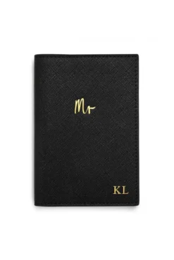 Schwarze Reisepasshülle für den Bräutigam – Katie Loxton