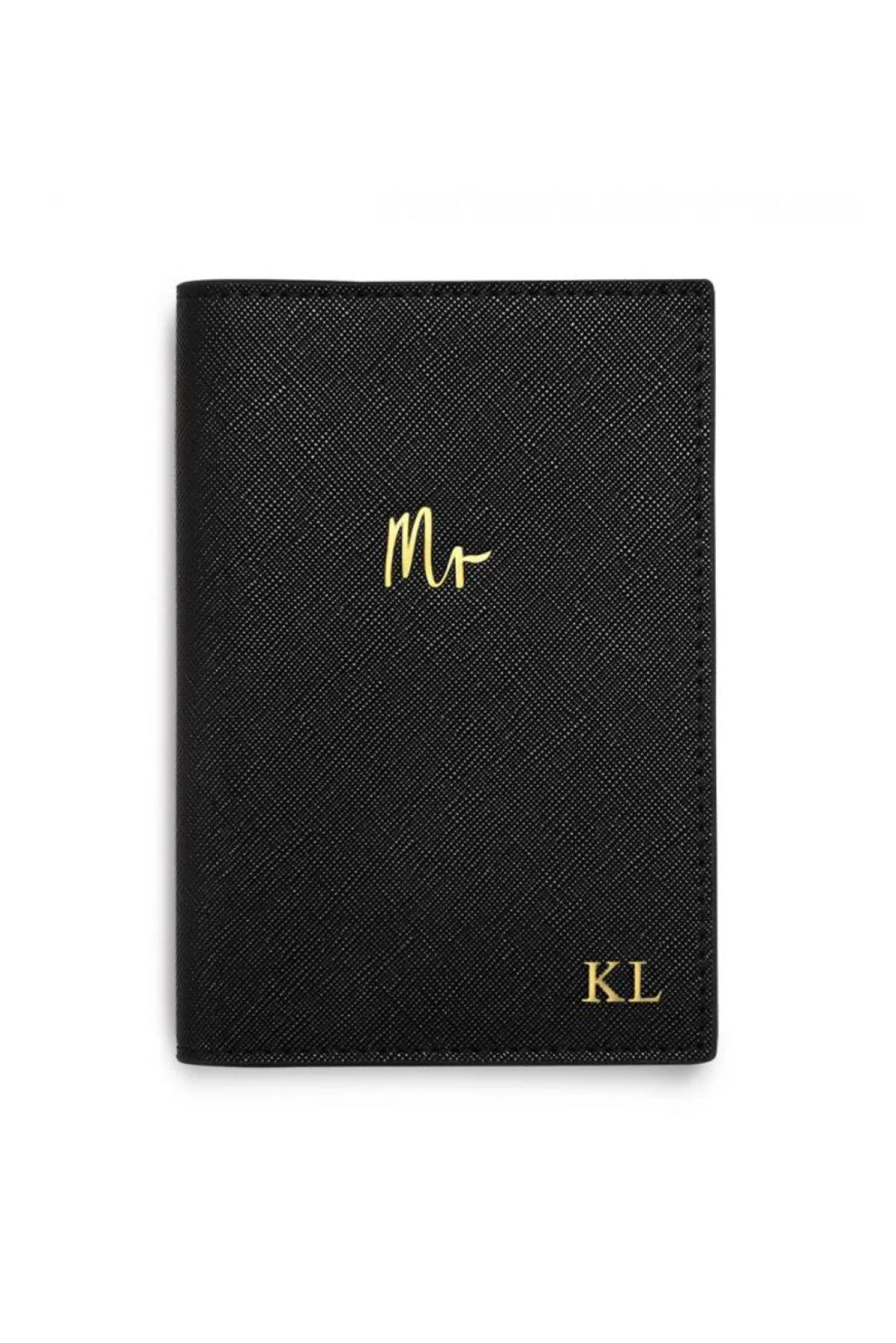 Schwarze Reisepasshülle für den Bräutigam – Katie Loxton