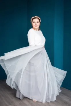 Showroom Only: Grauer Softtüllrock – Maris noni Curvy Selected