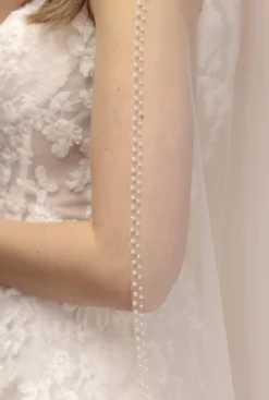 Softtüll-Schleier mit Perlenborte | The Perfect Bridal Company