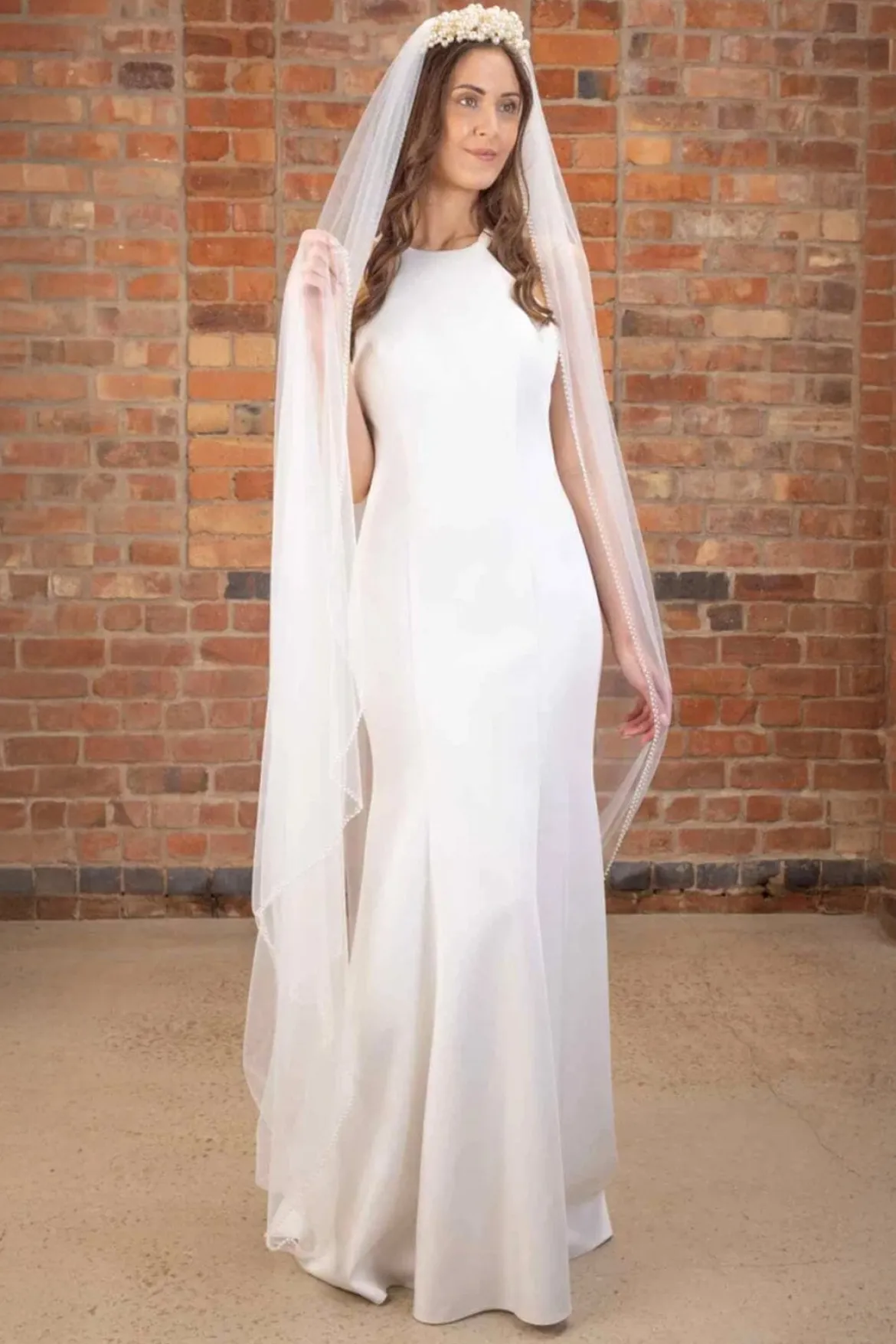 Softtüll-Schleier mit Perlenborte | The Perfect Bridal Company