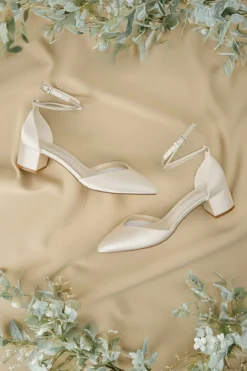 Spitze Brautschuhe – Inez Ivory Satin | G.Westerleigh